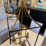 Two Toned 4-Light Lantern 11" x 11" x 42.5"T (Including Chain)