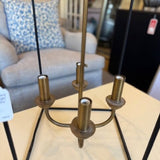 Two Toned 4-Light Lantern 11" x 11" x 42.5"T (Including Chain)