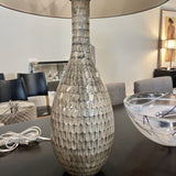 Mitchell Gold Large Teardrop Glass Lamp 29"to finial