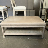 NEW Acquisitions Edwin Ottoman In Triburan Doe Leather 44.5"W x 28.5" x 19.5"T