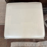 NEW Acquisitions Norton Bench In White Leather 21"W x 20"D x 19"T