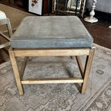 NEW Acquisitions Norton Bench In "Liz Stone " Leather 21"W x 20"D x 19"T