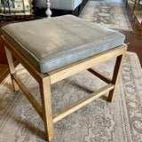 NEW Acquisitions Norton Bench In "Liz Stone " Leather 21"W x 20"D x 19"T
