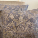 Pair of Restoration Hardware Ratti Hand Screened Metallic Linen Pillows 23"W x 18"T
