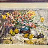 Large Signed Watercolor by Dorothy Russell 39"W x 31"T