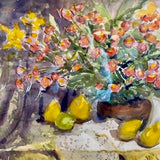 Large Signed Watercolor by Dorothy Russell 39"W x 31"T