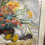 Large Signed Watercolor by Dorothy Russell 39"W x 31"T