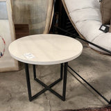 Round Stone Top Accent Table 18" Diam x 16"T