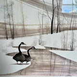 Original Large Signed Art "Winter Visitors" By P.Buckley Moss 56"T x 40"W