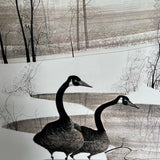 Original Large Signed Art "Winter Visitors" By P.Buckley Moss 56"T x 40"W