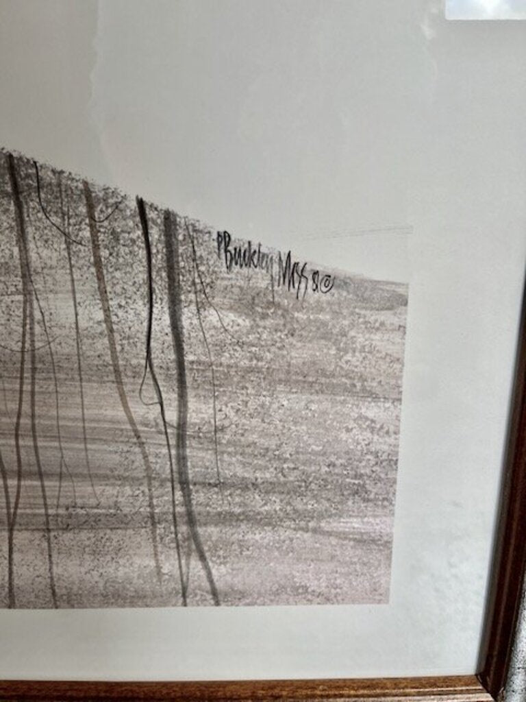 Original Large Signed Art "Winter Visitors" By P.Buckley Moss 56"T x 40"W