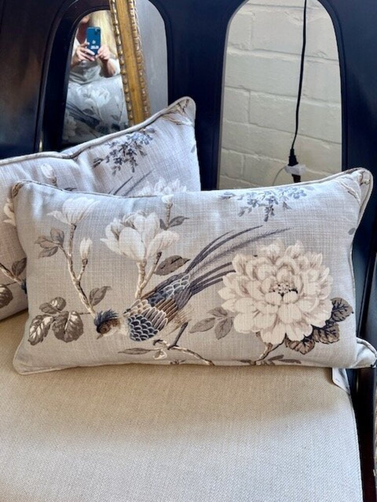 Pair Of Ballard Design Lumbar Pillows 19"L x 11"