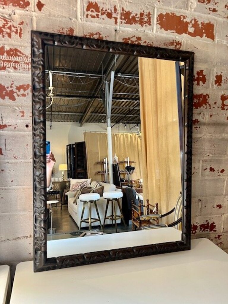 Carved Wood Mirror 26"W x 34"T