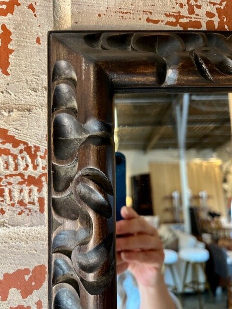 Carved Wood Mirror 26"W x 34"T