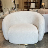 Cristo Boucle Swivel Chair by Eichholtz 35"W x 35"D x 28"T