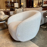 Cristo Boucle Swivel Chair by Eichholtz 35"W x 35"D x 28"T