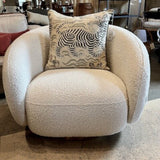 Cristo Boucle Swivel Chair by Eichholtz 35"W x 35"D x 28"T