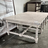 Barley Twist Coffee Table in White Washed Finish 36"W x 59"L x 18"T