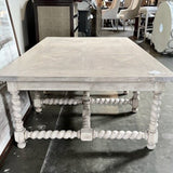 Barley Twist Coffee Table in White Washed Finish 36"W x 59"L x 18"T