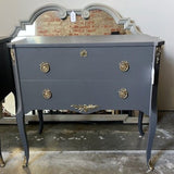 Antique Gustavian Painted Nightstand 31"W x 17"D x 29.5"T