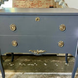Antique Gustavian Painted Nightstand 31"W x 17"D x 29.5"T