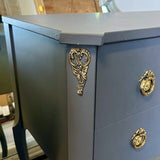 Antique Gustavian Painted Nightstand 31"W x 17"D x 29.5"T