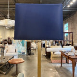 Swist Gold Floor Lamp With Navy Shade 70"T / shade is 19" x 19" x 13.5"T