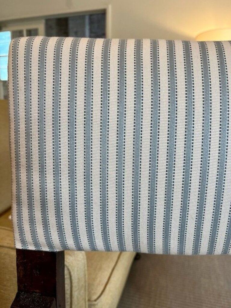 Antique English Spindle Chair Newly Upholstered in Manuel Canovas 23"W x 21.5"D x 38.5"T
