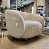Cristo Boucle Swivel Chair by Eichholtz 35"W x 35"D x 28"T