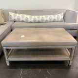 NEW Acquisitions Edwin Ottoman In Triburan Doe Leather 44.5"W x 28.5" x 19.5"T
