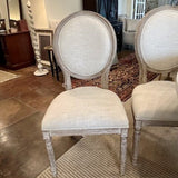Set Of Six Restoration Hardware Oval Back Dining Chairs 19"W x 19"D x 20"T