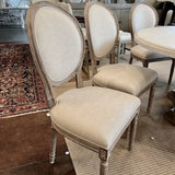 Set Of Six Restoration Hardware Oval Back Dining Chairs 19"W x 19"D x 20"T
