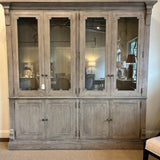 Restoration Hardware St. James Display/China Cabinet 91"T x 88"L x 16"D with crown 19"D