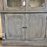 Restoration Hardware St. James Display/China Cabinet 91"T x 88"L x 16"D with crown 19"D