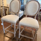 Pair Of Restoration Hardware Bar Stools 19.5"W x 19"D x 46"T x 25" Seat Height