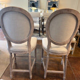 Pair Of Restoration Hardware Bar Stools 19.5"W x 19"D x 46"T x 25" Seat Height