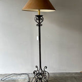 Antique Wrought Iron Floor Lamp 66"T to Finial