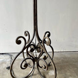 Antique Wrought Iron Floor Lamp 66"T to Finial