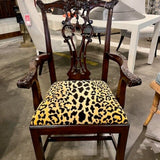 Perigold Leighton Hall Chippendale Chair in Serengeti Camel Fabric 22"W x 20"D x 39.5"T