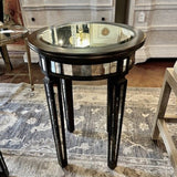 Mirrored Nesting Tables 22"Diam x 27"T / 15.5"Diam x 23"T