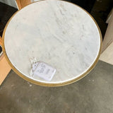Ethan Allen Marble Top Accent Table 16"Diam x 22"T