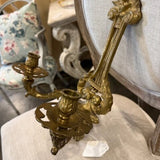 Pair Vintage French Candle Sconces 15.5"T x 11.5"W x 7.5"D