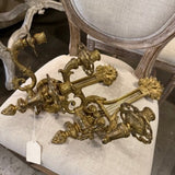 Pair Vintage French Candle Sconces 15.5"T x 11.5"W x 7.5"D