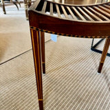 Small Antique Mahogany Stool With Inlay 19.5"W x 13"D x 21"T