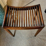 Small Antique Mahogany Stool With Inlay 19.5"W x 13"D x 21"T