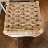 Rustic Rattan Stool 16" x 16" x 17"T