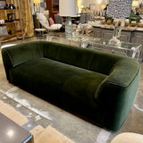 CB2 Greeen Velvet Sofa 84"W x 36"D x 26"T