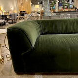 CB2 Greeen Velvet Sofa 84"W x 36"D x 26"T
