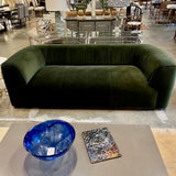 CB2 Greeen Velvet Sofa 84"W x 36"D x 26"T