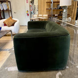 CB2 Greeen Velvet Sofa 84"W x 36"D x 26"T